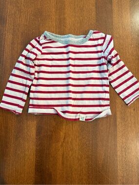 Burt's Bees Baby Red & White Striped Long-Sleeve Tee